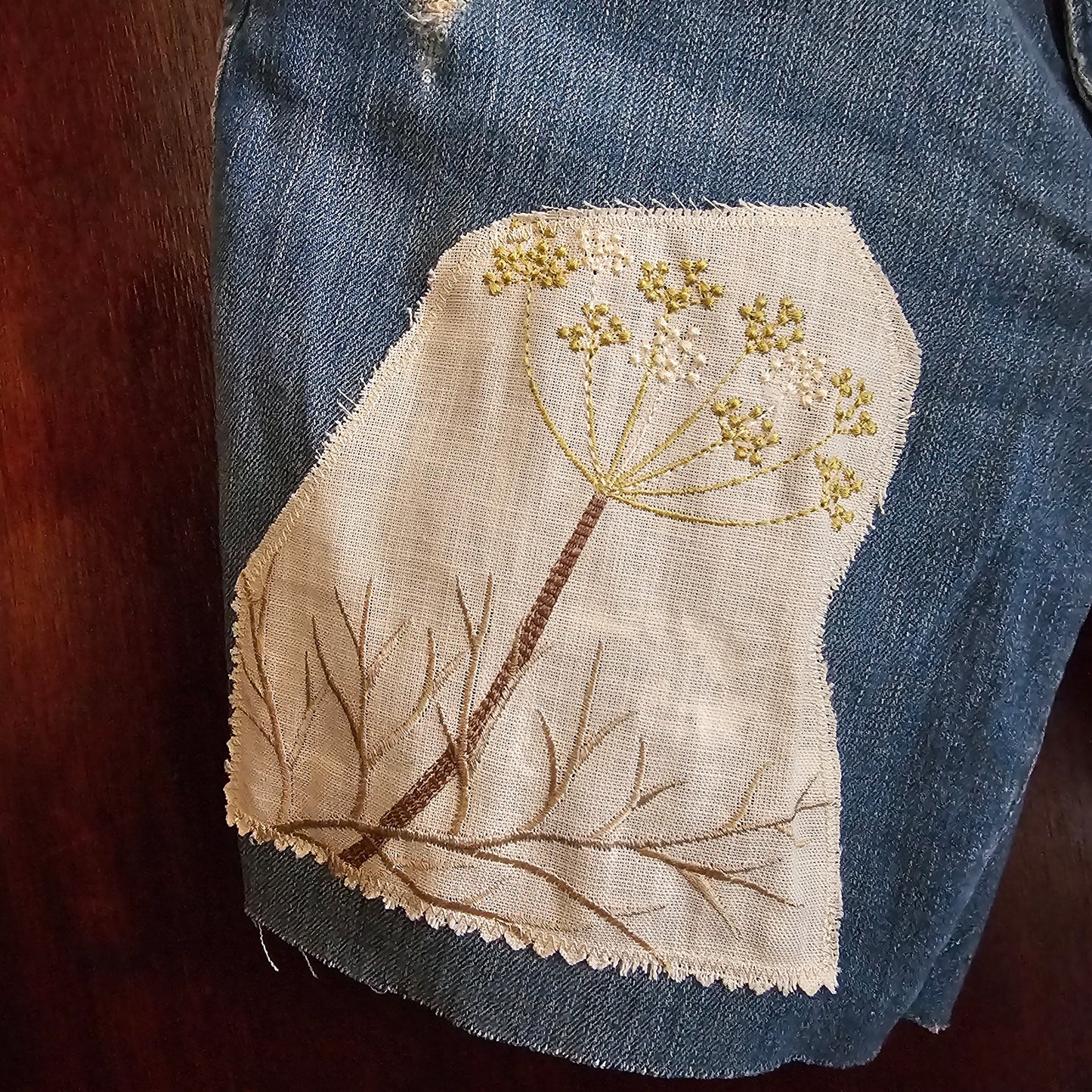 Tactile Floral Jorts — Handmade Sensory Upcycled Denim