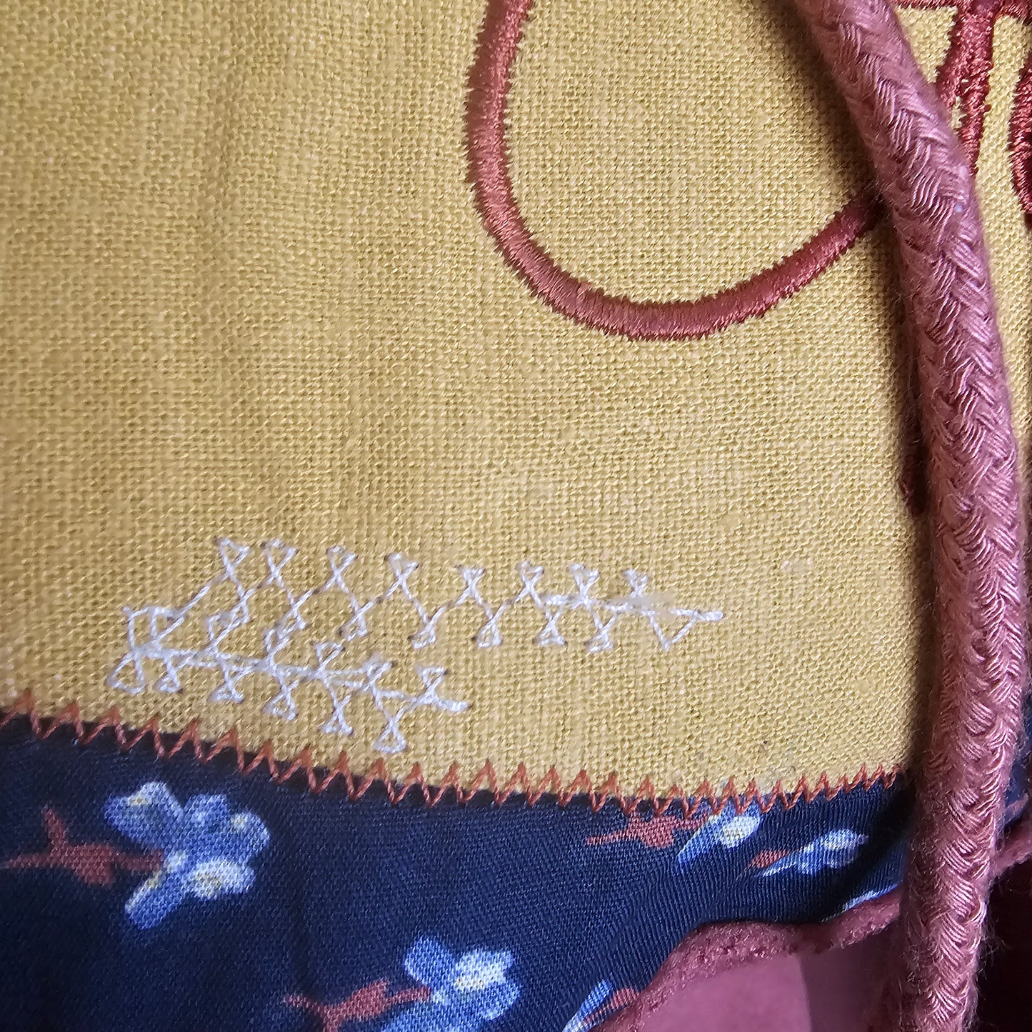 Let Go Cropped Sweatshirt — Upcycled Appliqué Embroidered Sweatshirt