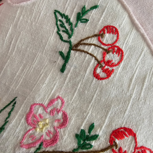 Memento Vivere Sweatshirt — Upcycled Cherry Blossom Embroidered Art