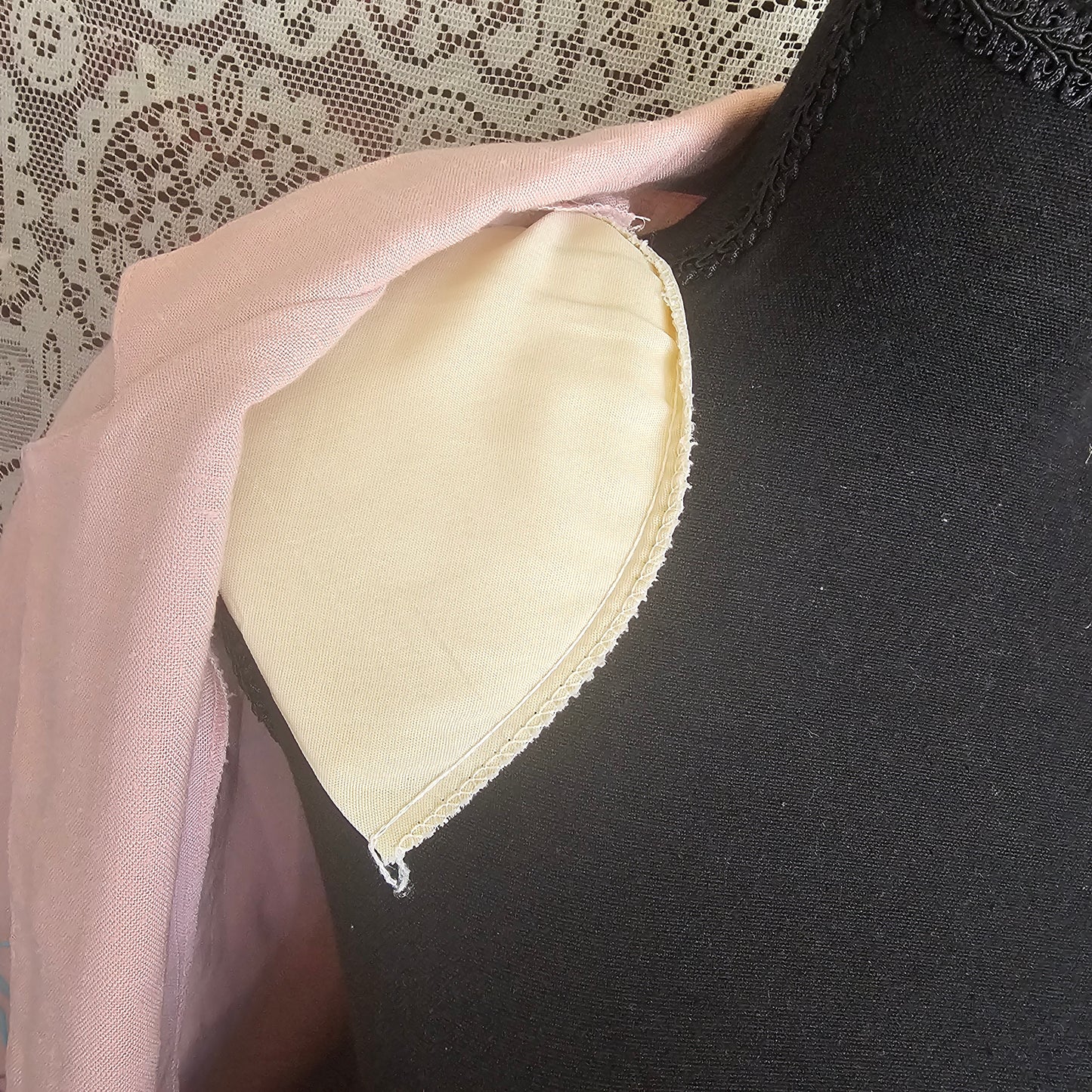 Soft Fatale Blazer — Upcycled Pink Lace Embroidered Blazer