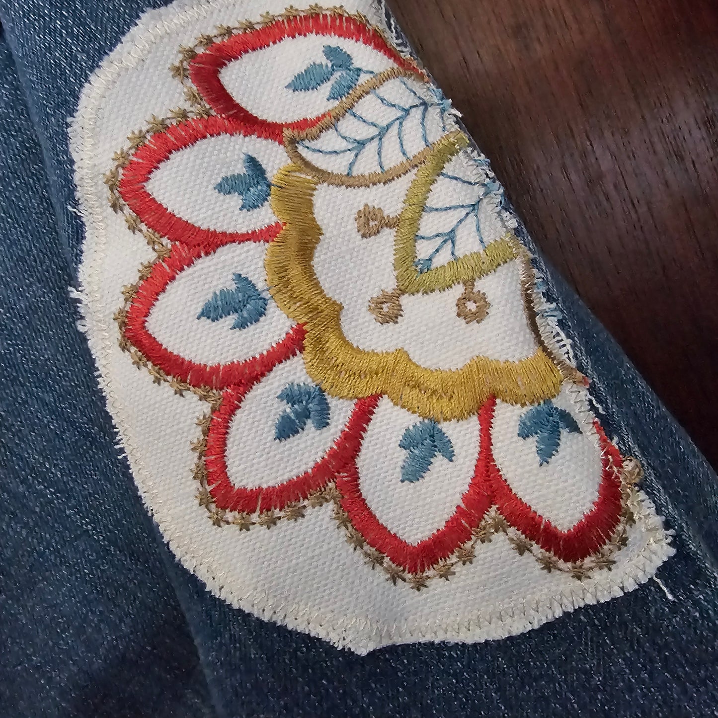 Tactile Floral Jorts — Handmade Sensory Upcycled Denim