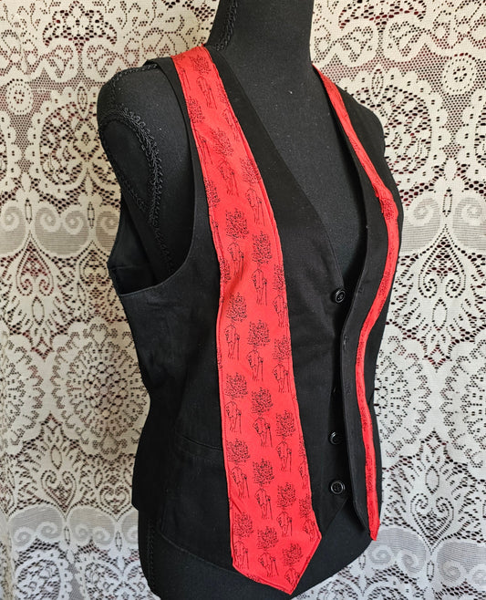 Lovely Vest — Upcycled Embroidered Rose Vest