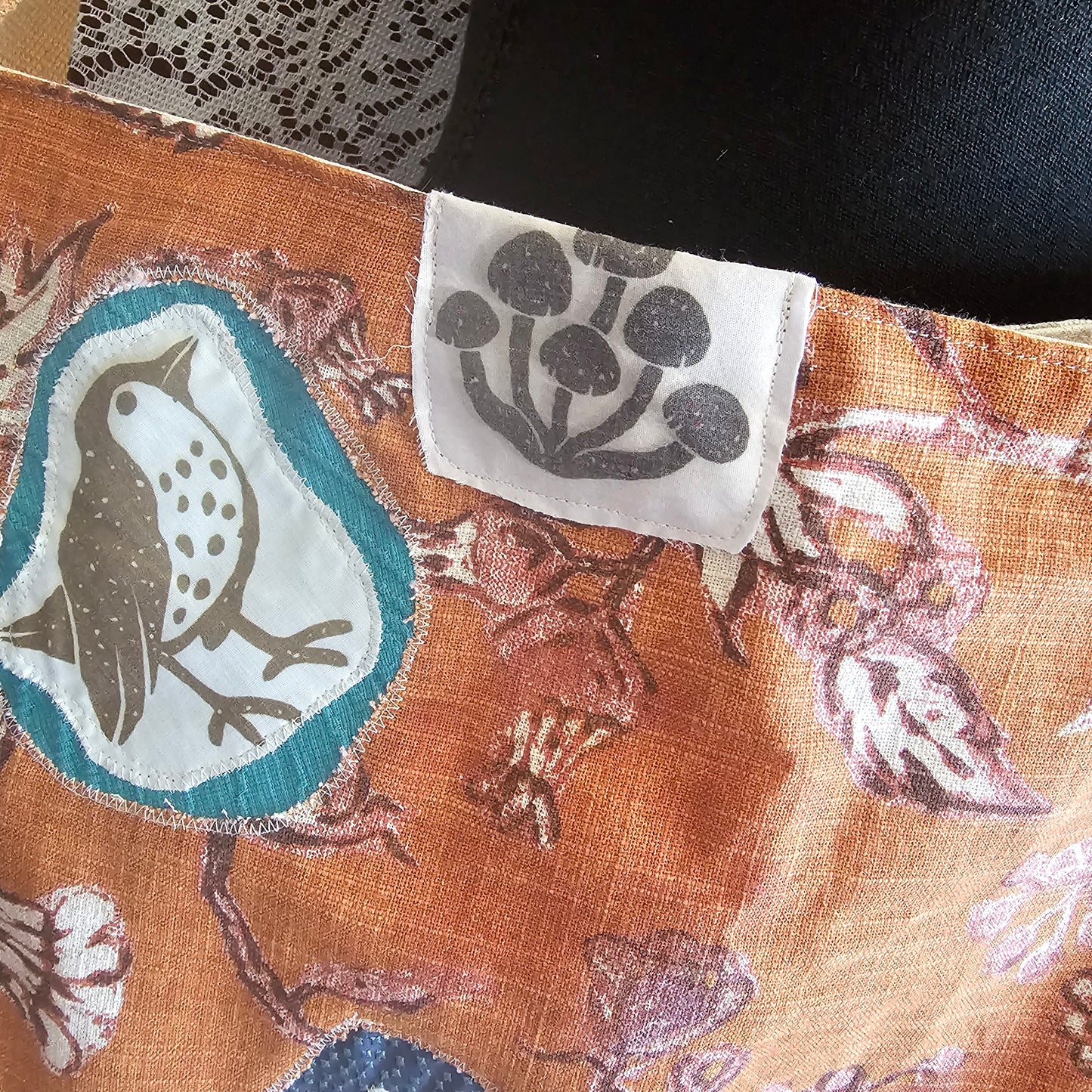 Comfy & Cozy Tote — Handmade Embroidered Animal & Fungi Tote Bag