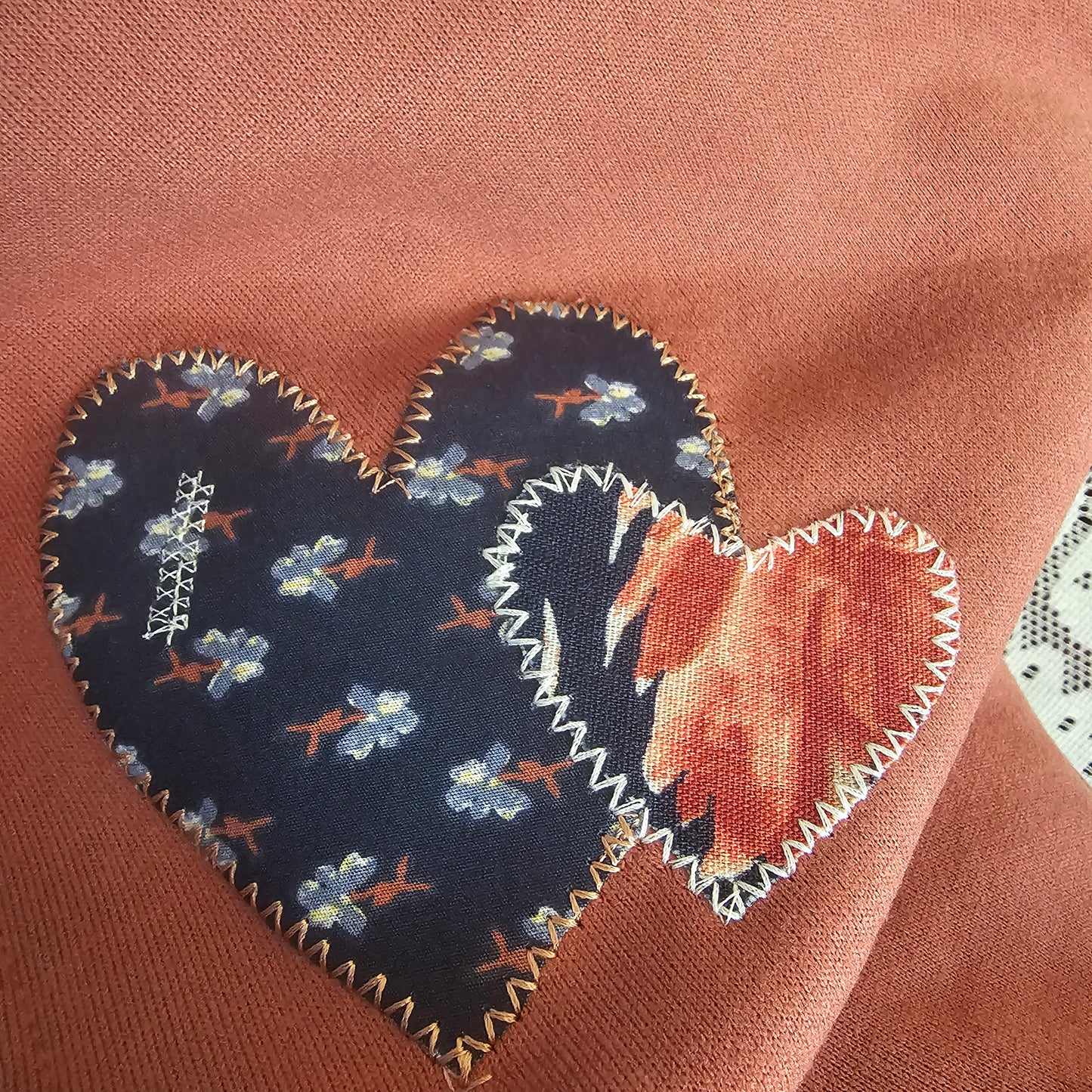 Let Go Cropped Sweatshirt — Upcycled Appliqué Embroidered Sweatshirt