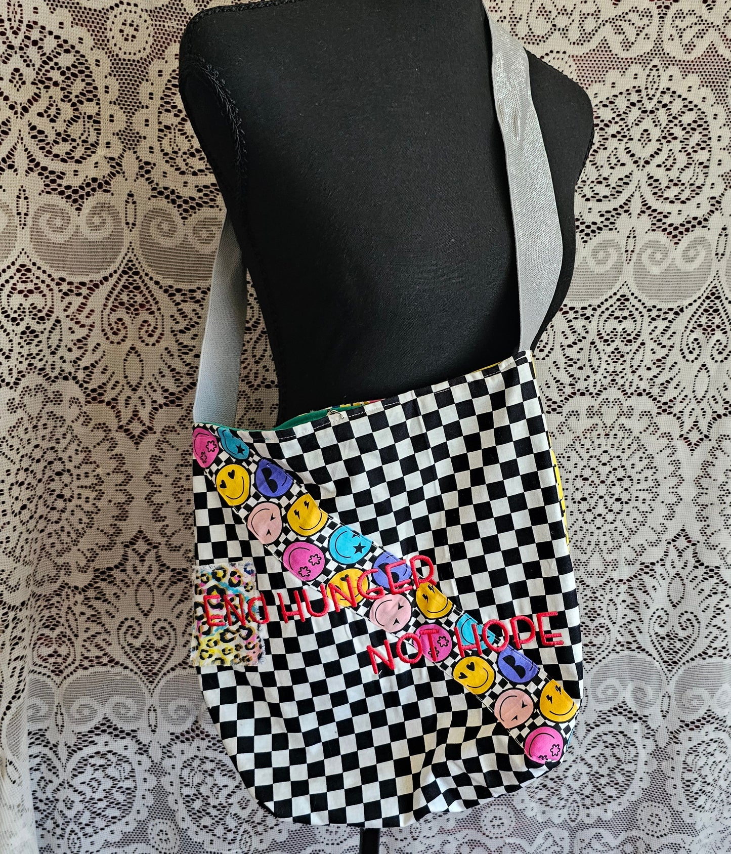 End Hunger Tote — Reversible Handmade Tote Bag