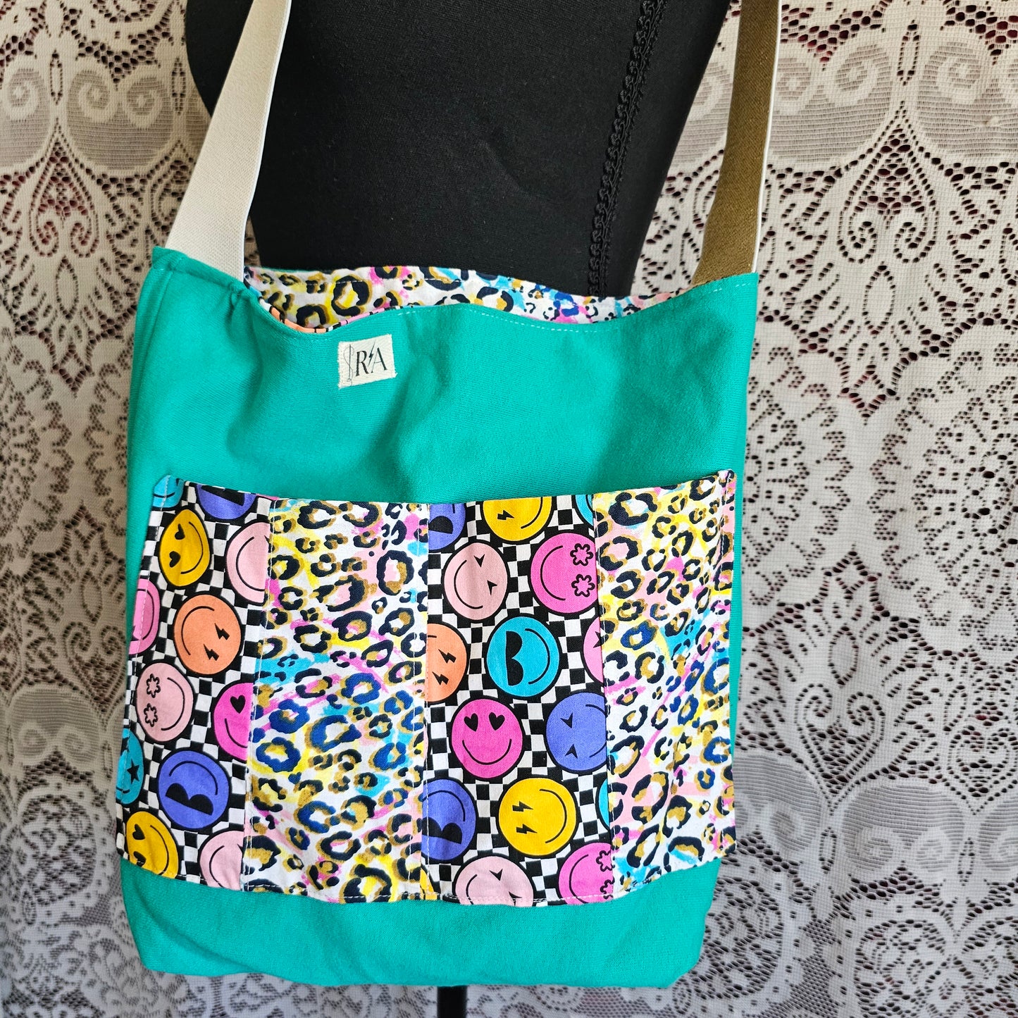 Nourish Loudly Tote — Reversible Handmade Tote Bag