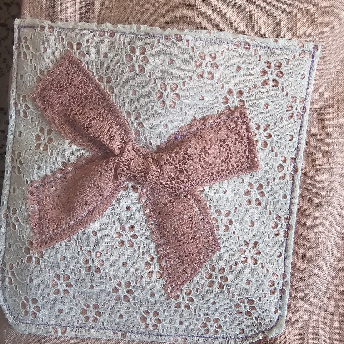 Soft Fatale Blazer — Upcycled Pink Lace Embroidered Blazer