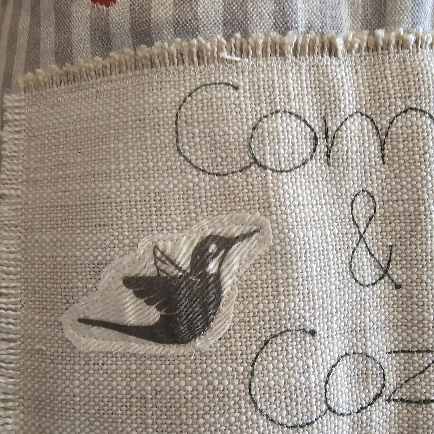 Comfy & Cozy Tote — Handmade Embroidered Animal & Fungi Tote Bag