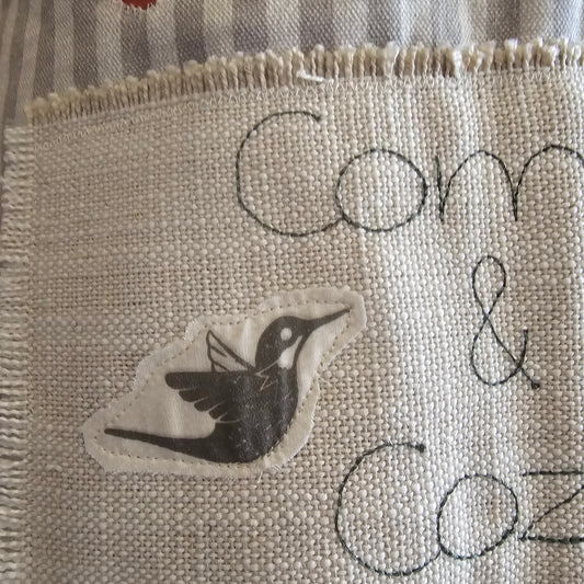 Comfy & Cozy Tote — Handmade Embroidered Animal & Fungi Tote Bag