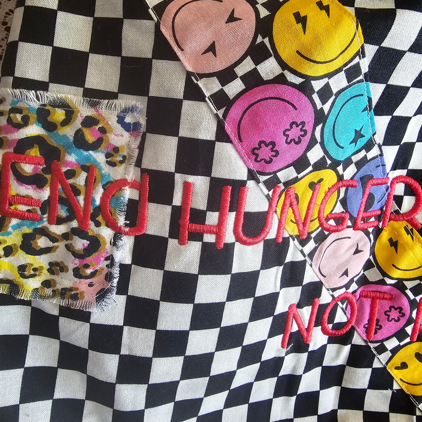 End Hunger Tote — Reversible Handmade Tote Bag