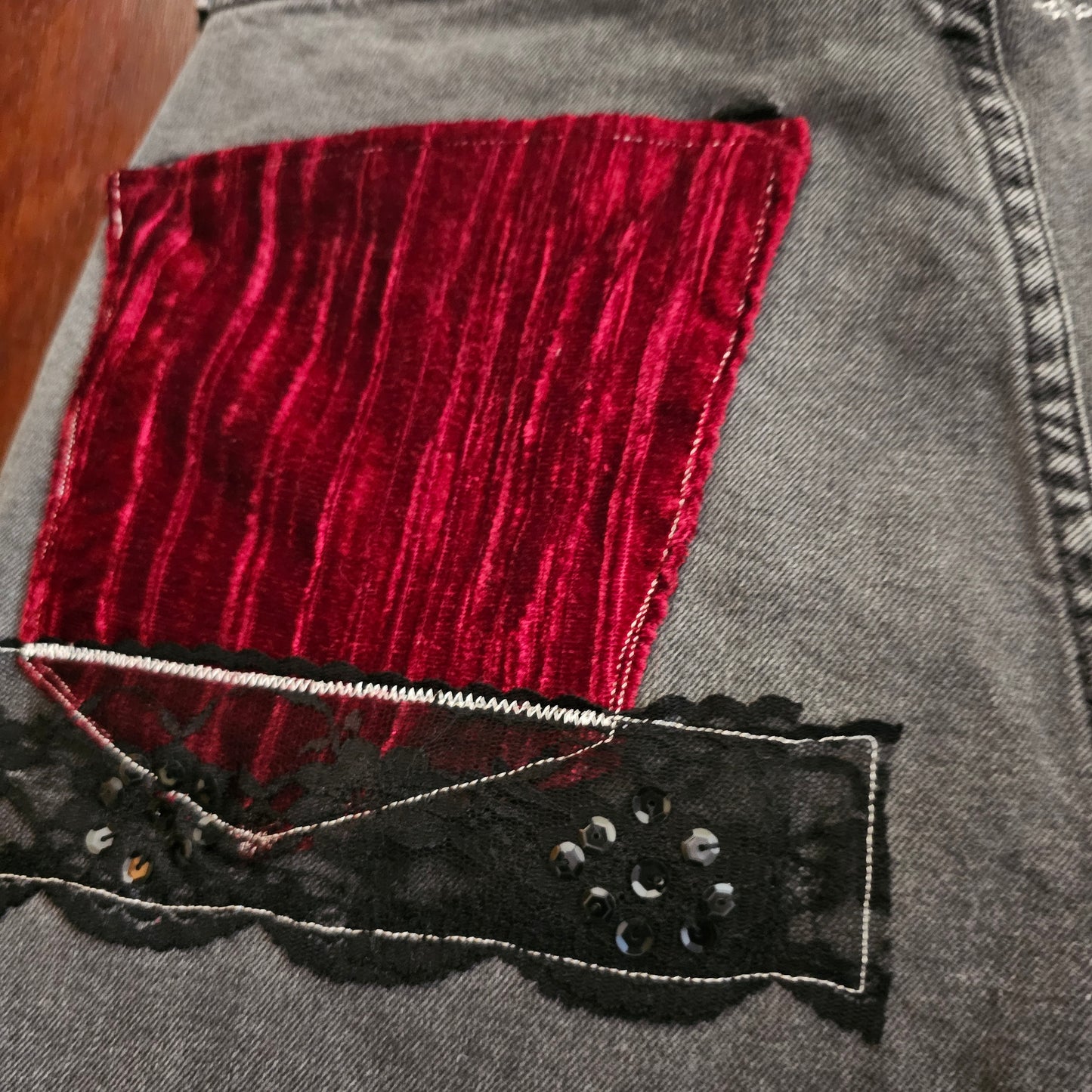 Damsel Causing Distress Jorts — Handmade Upcycled Denim