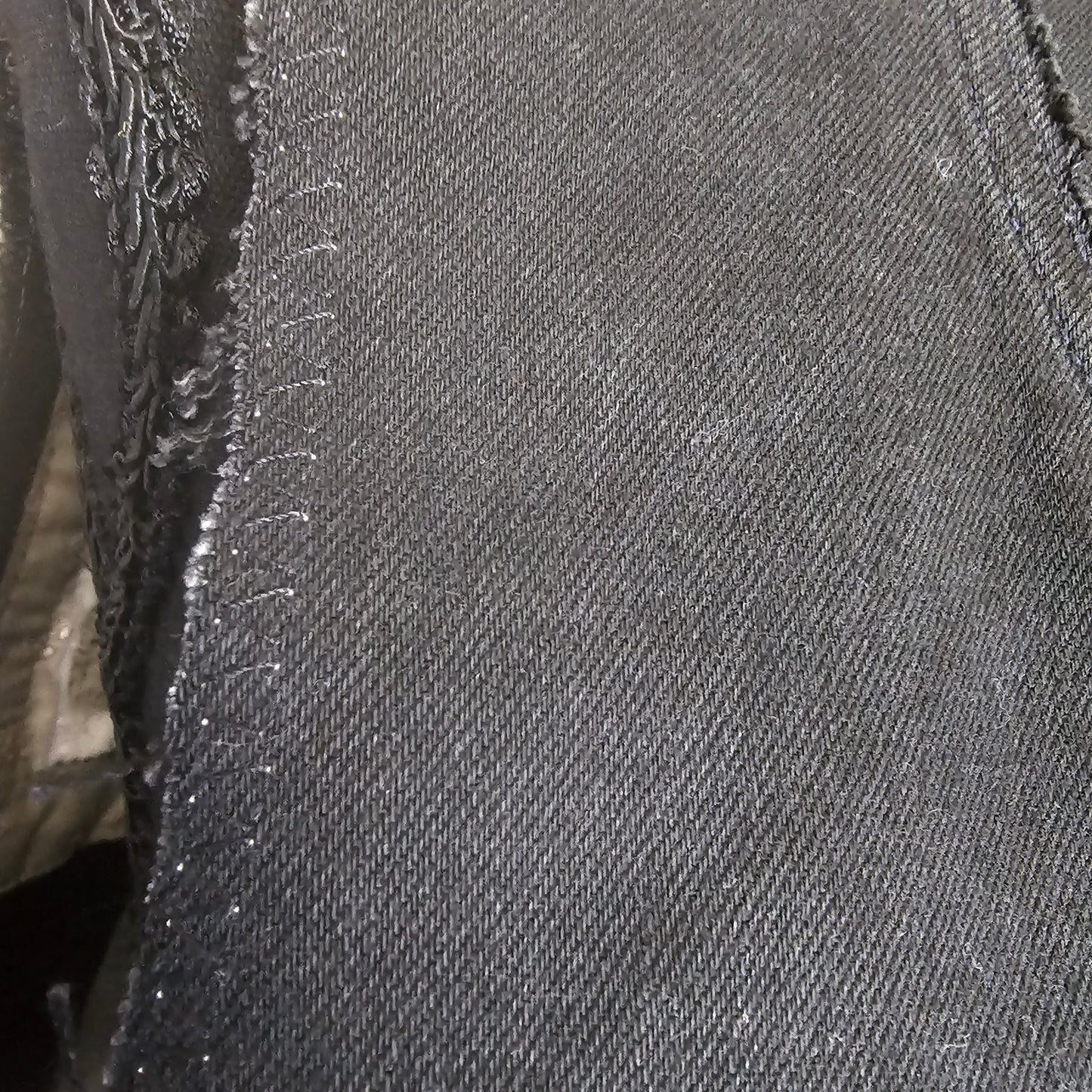 Paradox Vest — Upcycled Denim & Lace Optical Illusion Wearable Art