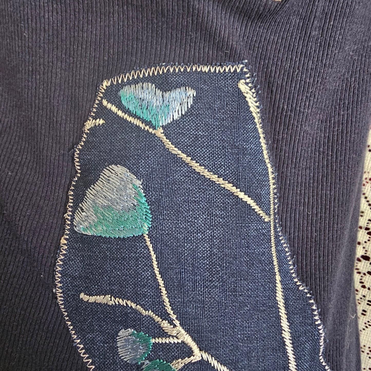 Butterfly Tank — Upcycled Embroidered Lace Tank Top