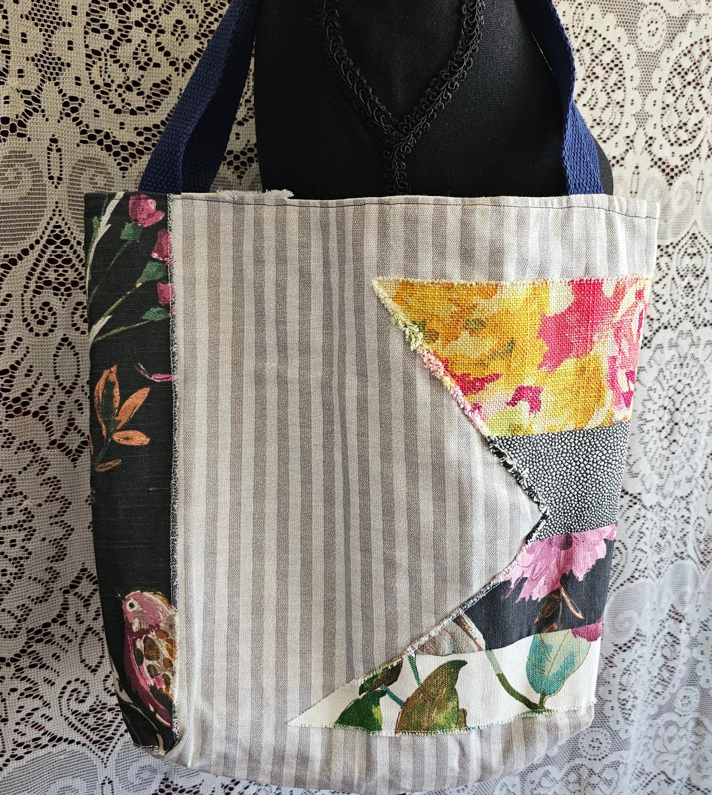 It Is Well Tote — Handmade Embroidered Dandelion Tote Bag