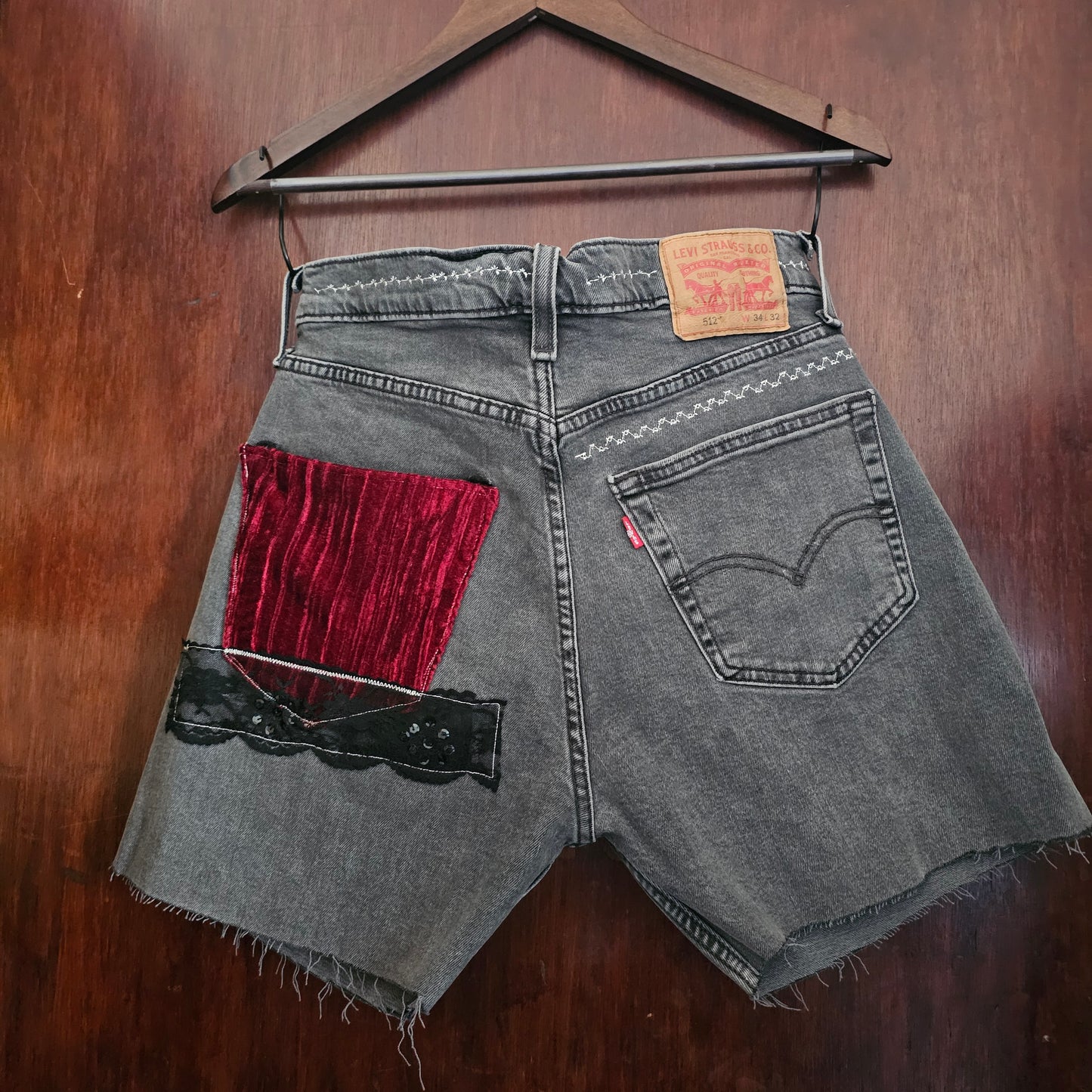 Damsel Causing Distress Jorts — Handmade Upcycled Denim