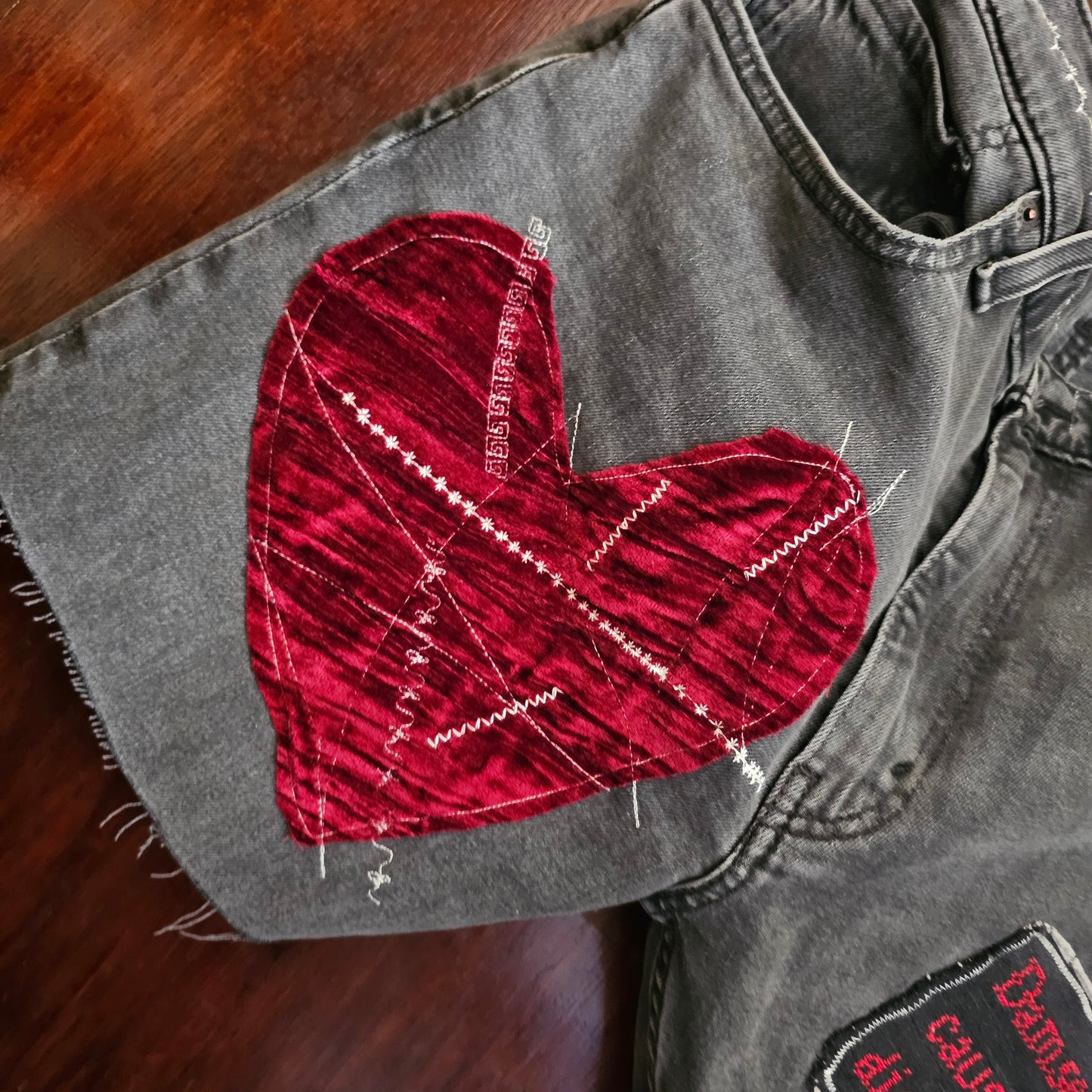 Damsel Causing Distress Jorts — Handmade Upcycled Denim