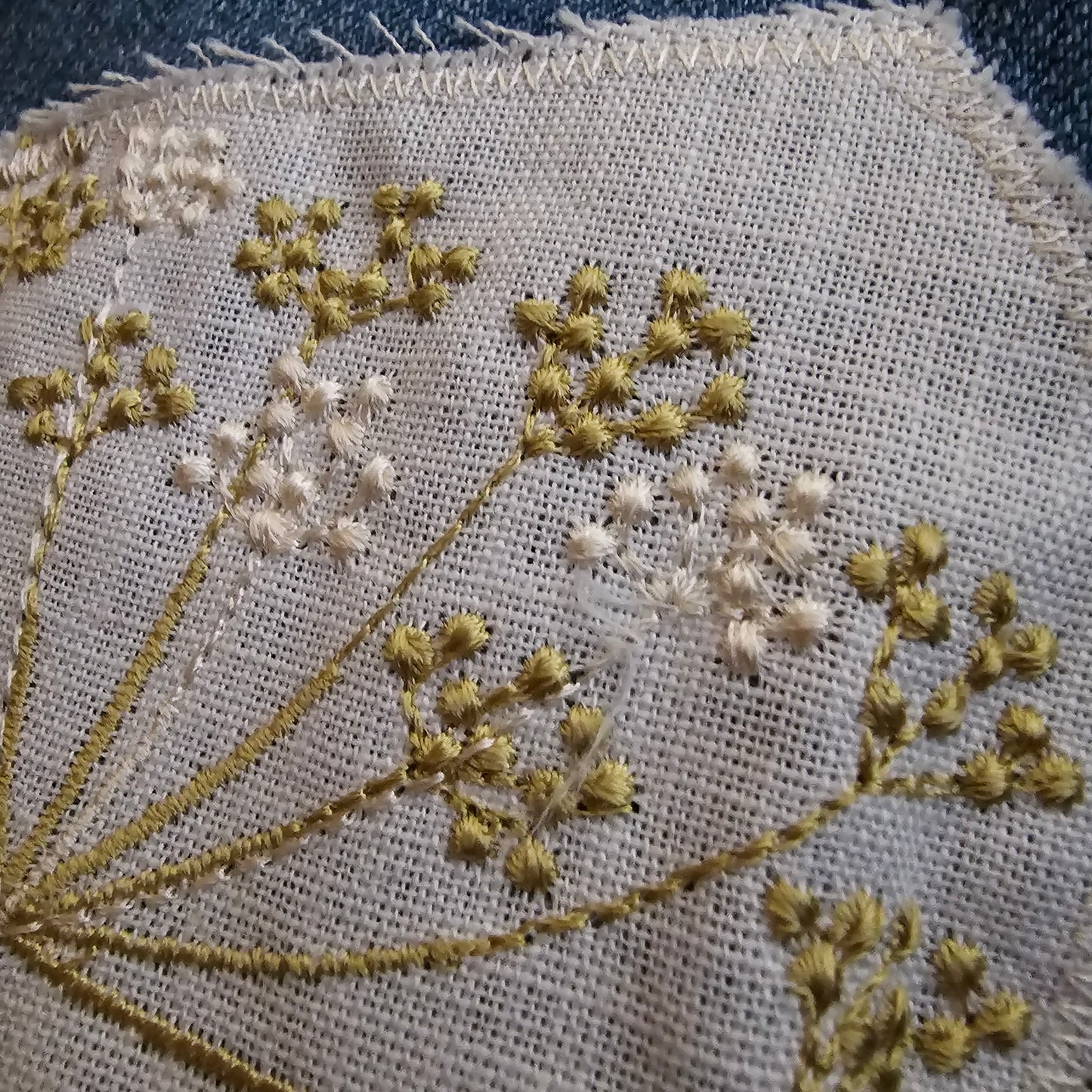 Tactile Floral Jorts — Handmade Sensory Upcycled Denim